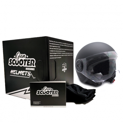 Black Motorcycle Jet Helmet with Protective glasses Size S