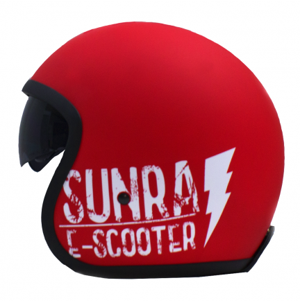 Red Jet Sunra Motorcycle Helmet Size L