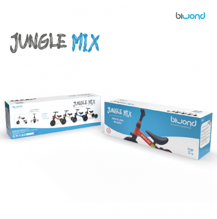 Triciclo Infantil Convertible 3 en 1 Jungle Mix Blanco Biwond