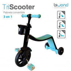 Patinete 3 en 1 TriScooter Azul Biwond REACONDICIONADO