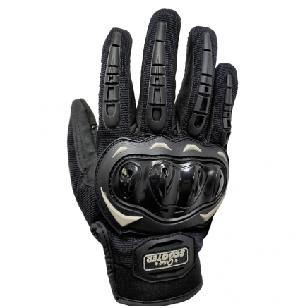 Black Motorcycle Anti-Slip Touch Gloves Size L