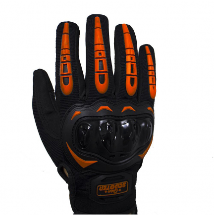 Motorcycle Anti-Slip Touch Gloves Orange Size L