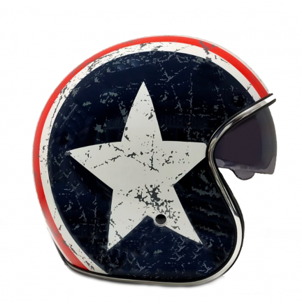 Motorcycle Helmet Jet Star Vintage Size S